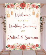 Indian Wedding Ceremony Welcome Board for Decoration