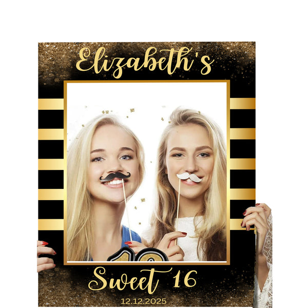 16th Theme Birthday Party Selfie Photo Booth Frame