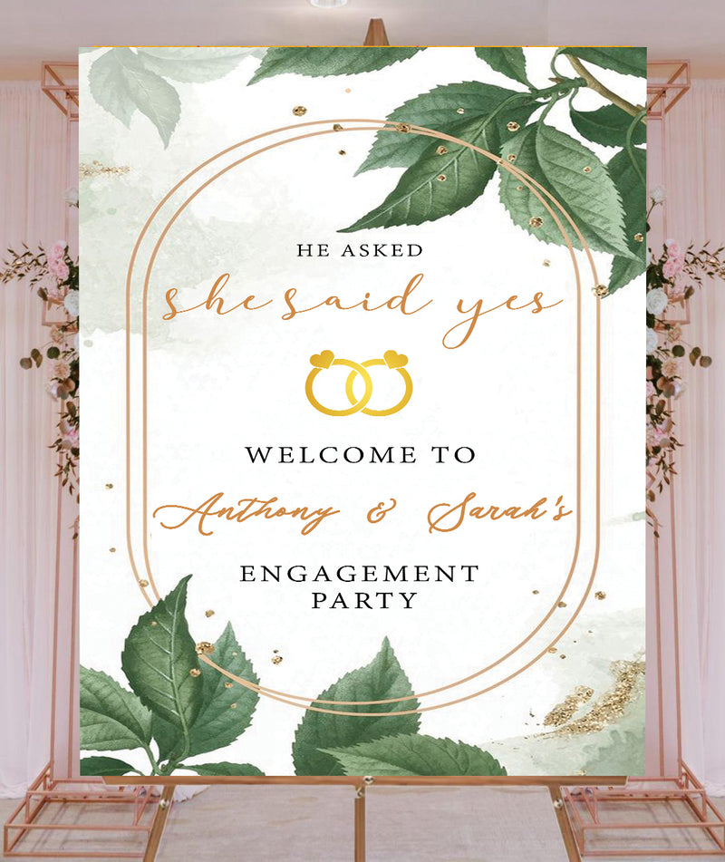 Engagement Party Welcome Board for Decoration