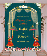 Indian Wedding Ceremony Welcome Board for Decoration