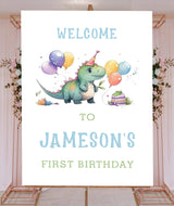 Dinosaur Theme Birthday Party Yard Sign/Welcome Board