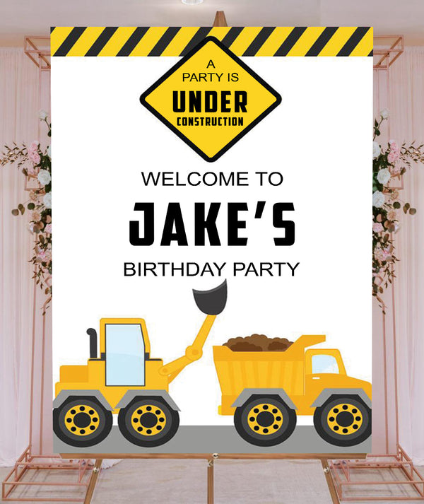Construction Theme Birthday Party Yard Sign/Welcome Board.