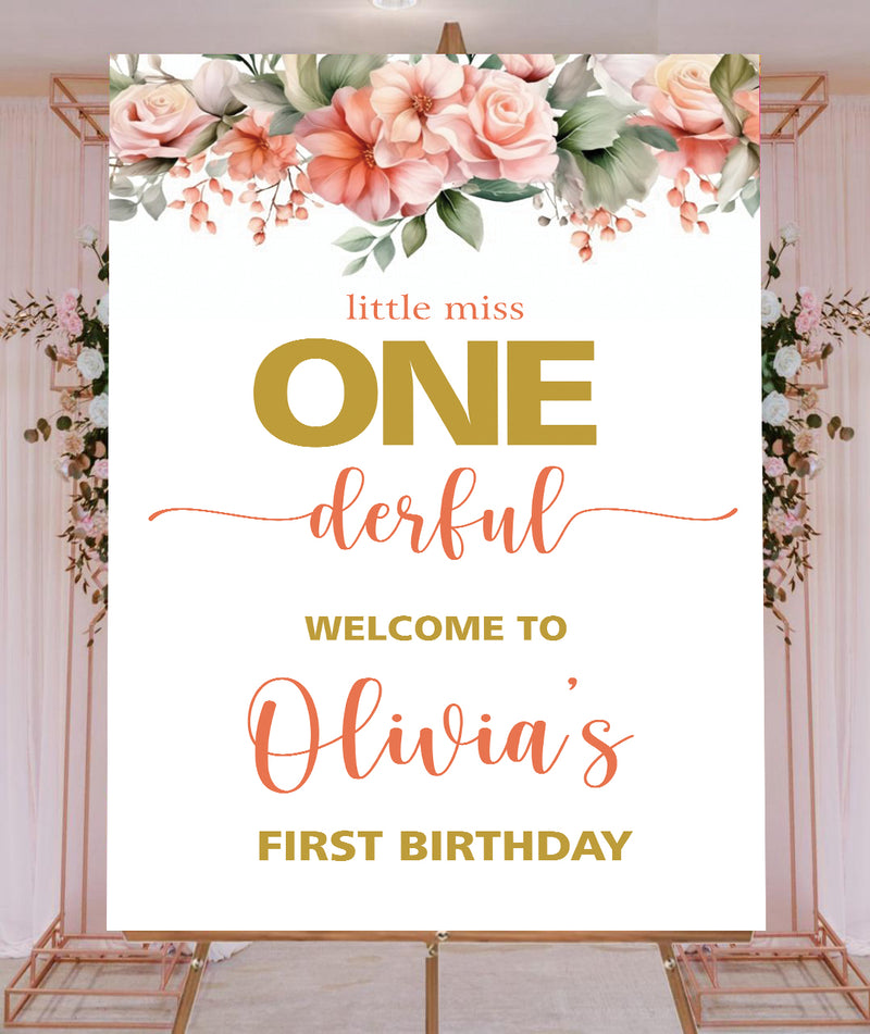 First Birthday Theme Birthday Party Yard Sign/Welcome Board