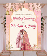 Indian Wedding Ceremony Welcome Board for Decoration