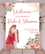 Indian Wedding Ceremony Welcome Board for Decoration