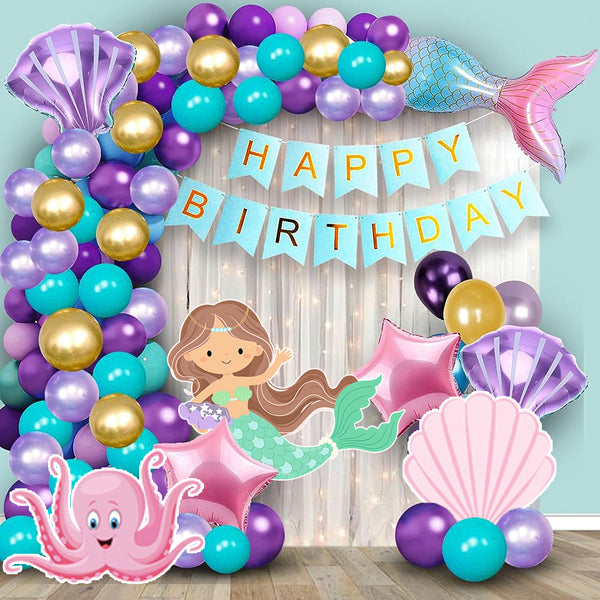 Mermaid Theme Birthday Party Cutouts