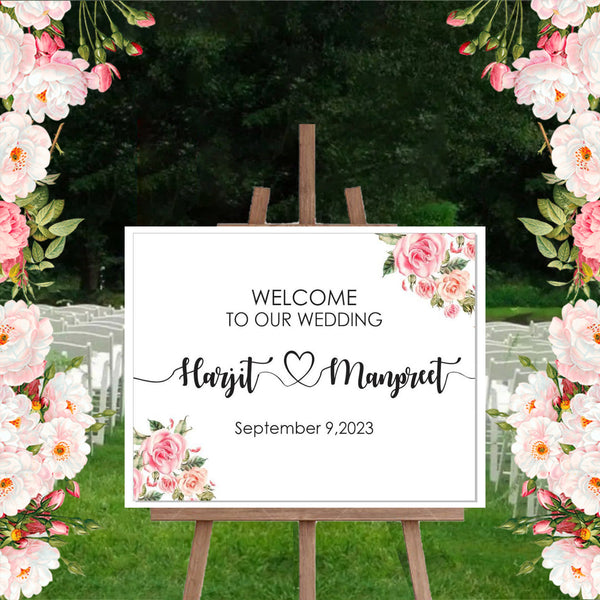 Indian Wedding Ceremony Welcome Board /Sign for Decoration