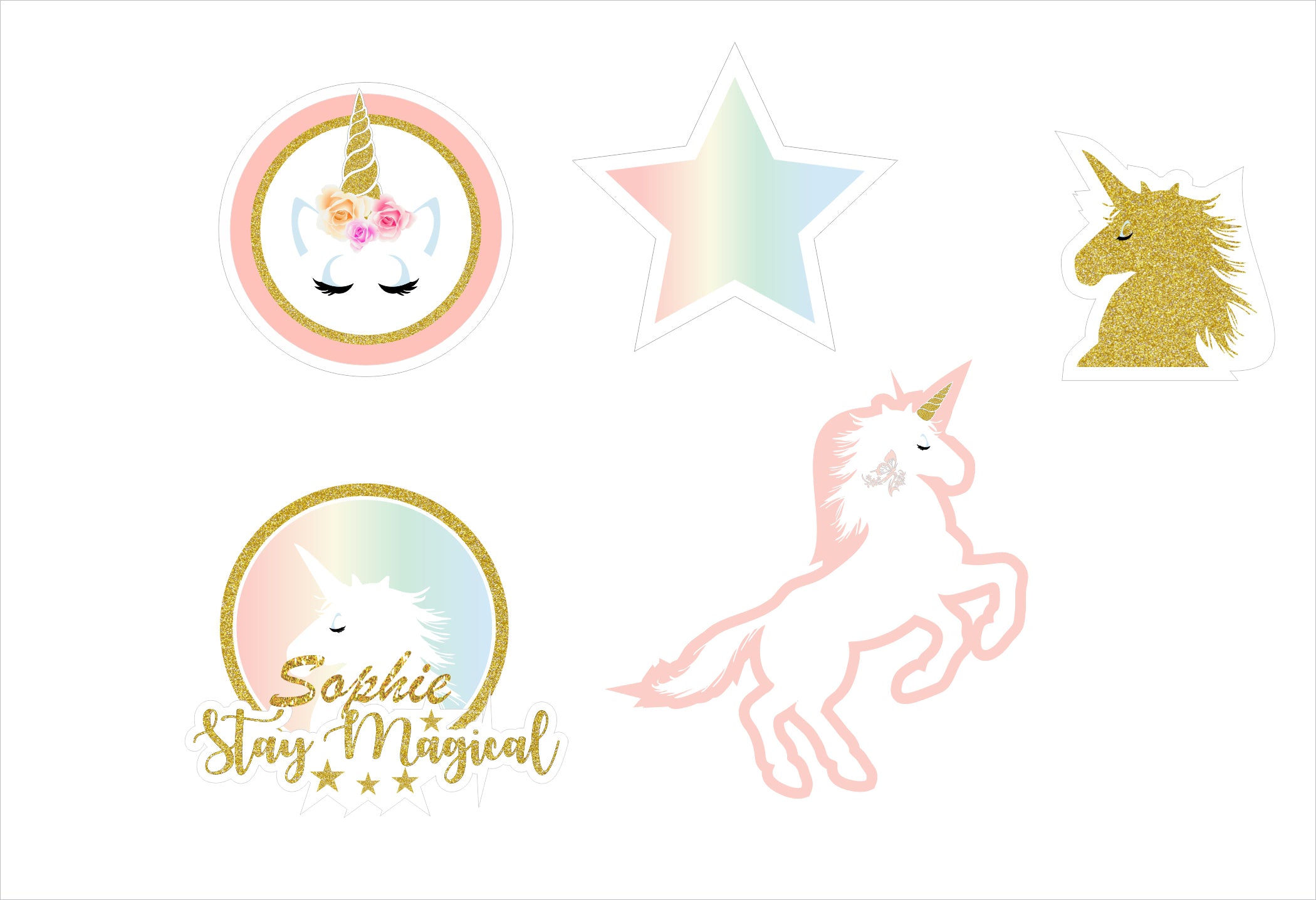 Unicorn Theme Birthday Party Theme Hanging Set for Decoration