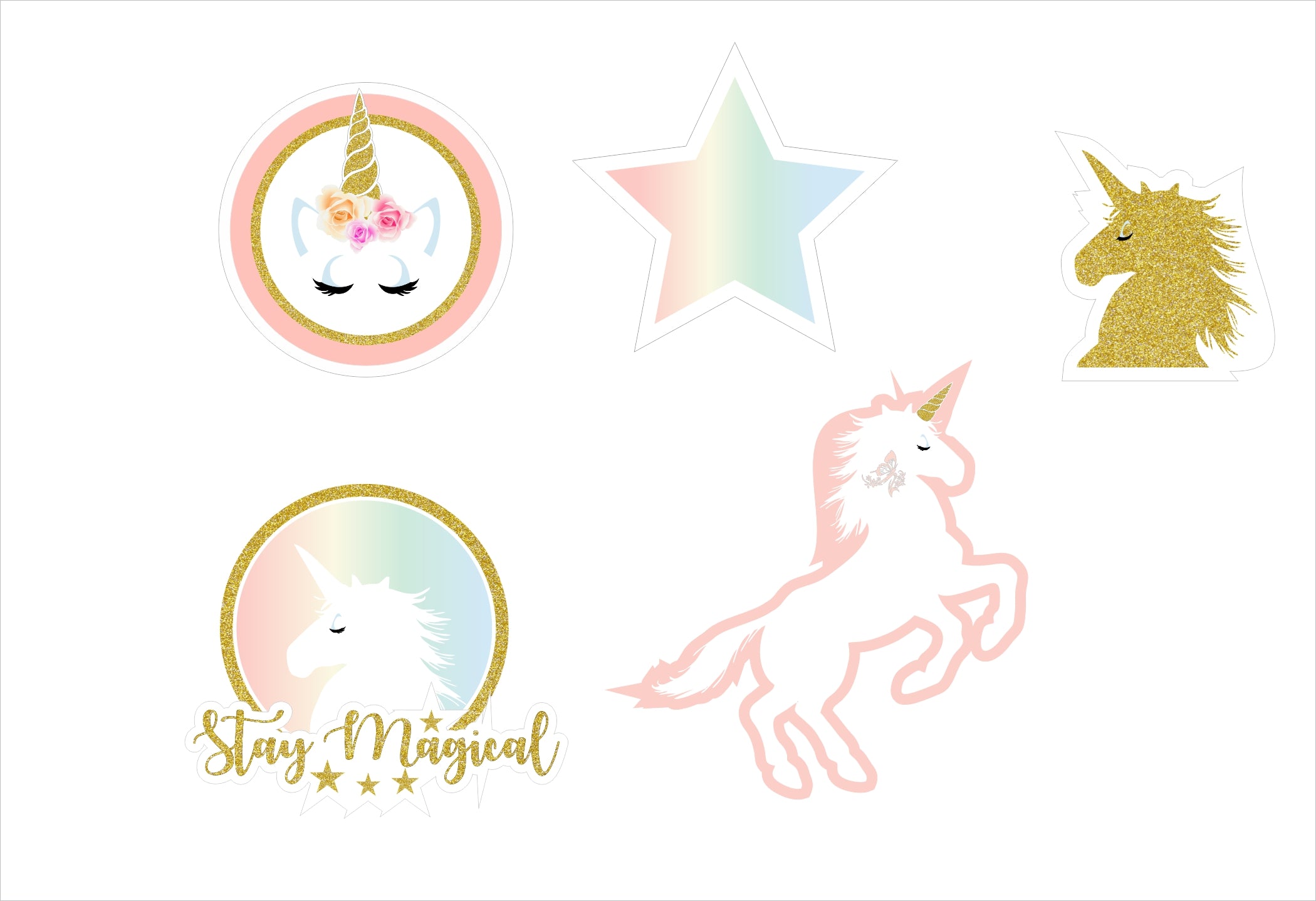 Unicorn Theme Birthday Party Theme Hanging Set for Decoration