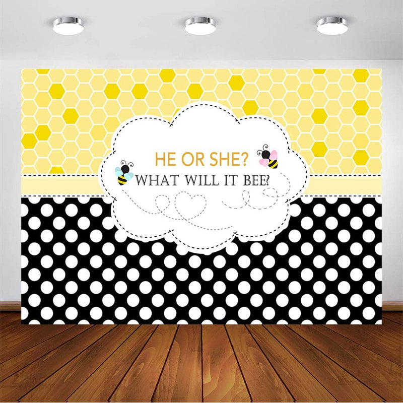 "What It Will Bee" Baby Shower Theme Party Backdrop.