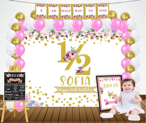 Half or 6 Months Birthday Party Personalized Multi-Saver Combo.
