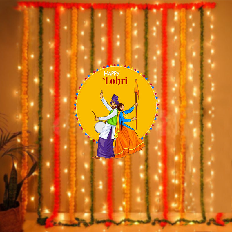 Lohri Party Cutouts for Decoration- 1 Happy Lohri Cutout