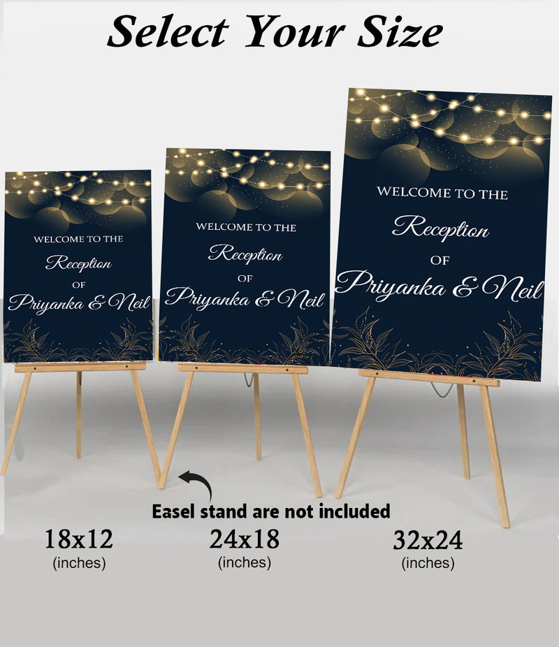 Reception Party Signage or Welcome Board for Decoration