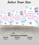 Mermaid Theme Birthday Party Yard Sign/Welcome Board