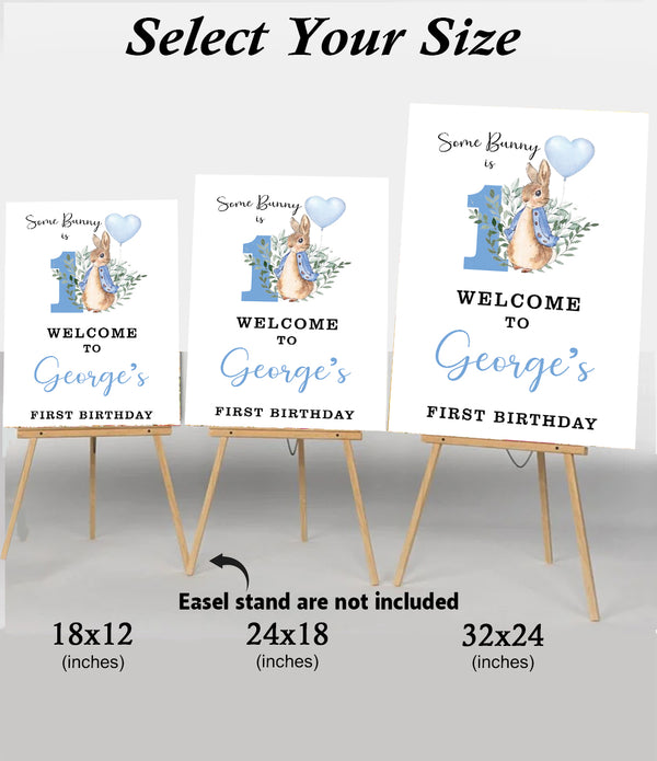 Bunny Theme Birthday Party Yard Sign/Welcome Board