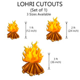 Lohri Party Cutouts for Decoration- 1 Bonfire Cutout