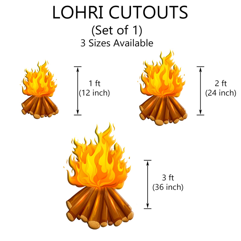 Lohri Party Cutouts for Decoration- 1 Bonfire Cutout