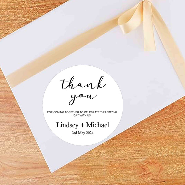 Modern Minimalist Theme Wedding Thank You Tag Favor /Stickers