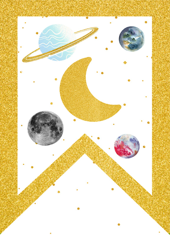 First Trip Around The Sun Theme Birthday Paper Door Banner or for Wall Decoration.