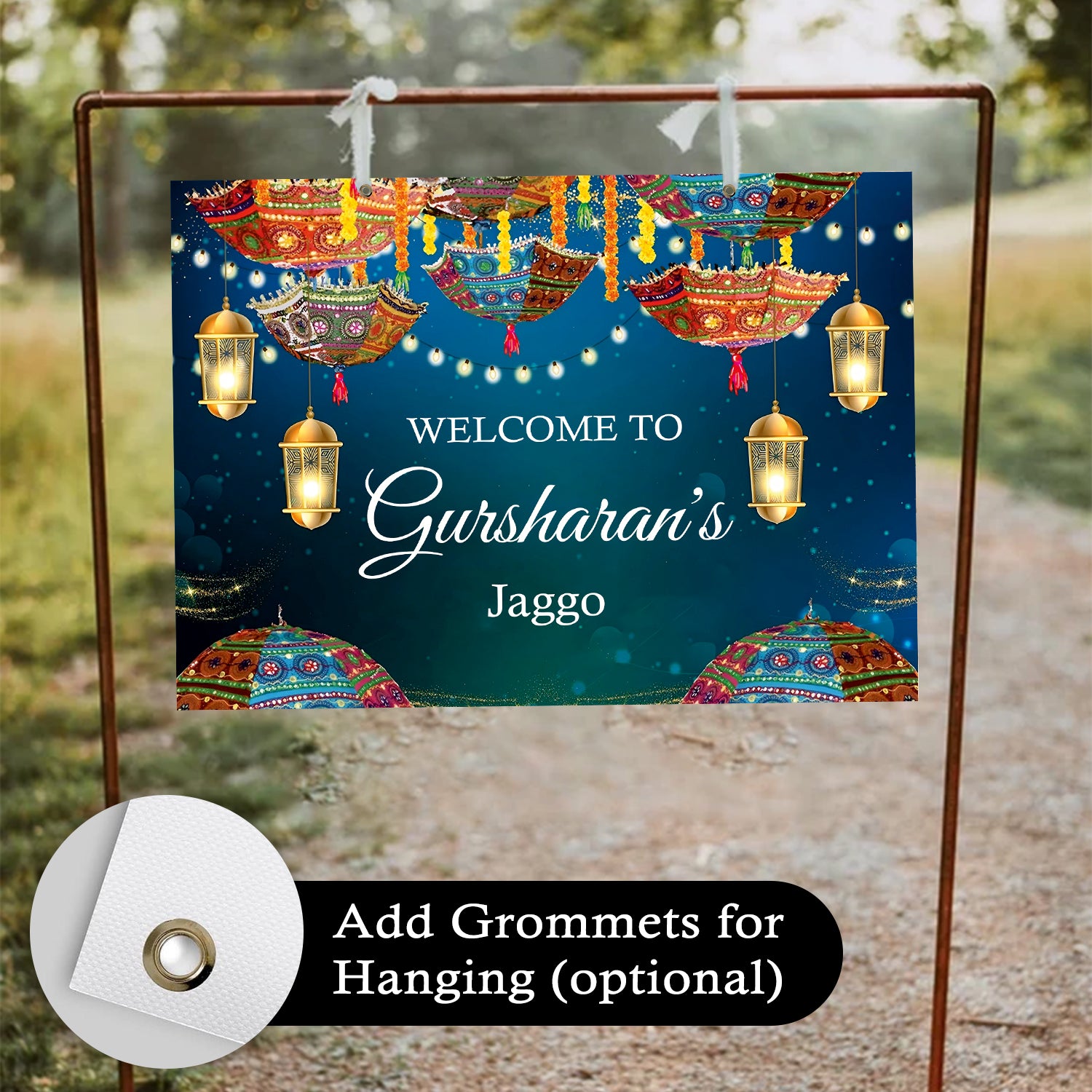 Mehndi Ceremony Signage or Welcome Board for Decoration