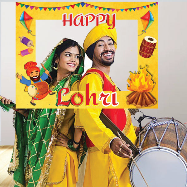 Lohri Selfie Photo Booth Picture Frame