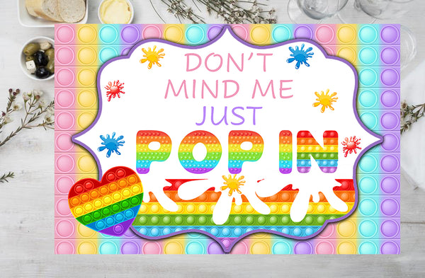 Pop It Theme Birthday Table Mats for Decoration