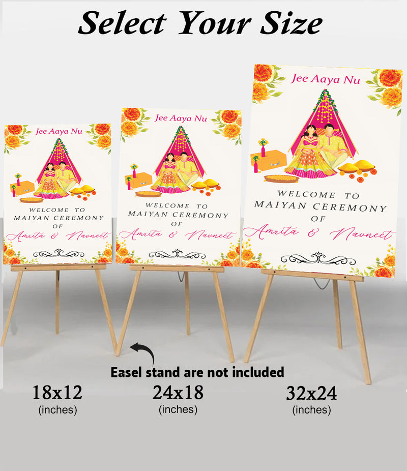 Maiyan Ceremony Welcome Board for Decoration