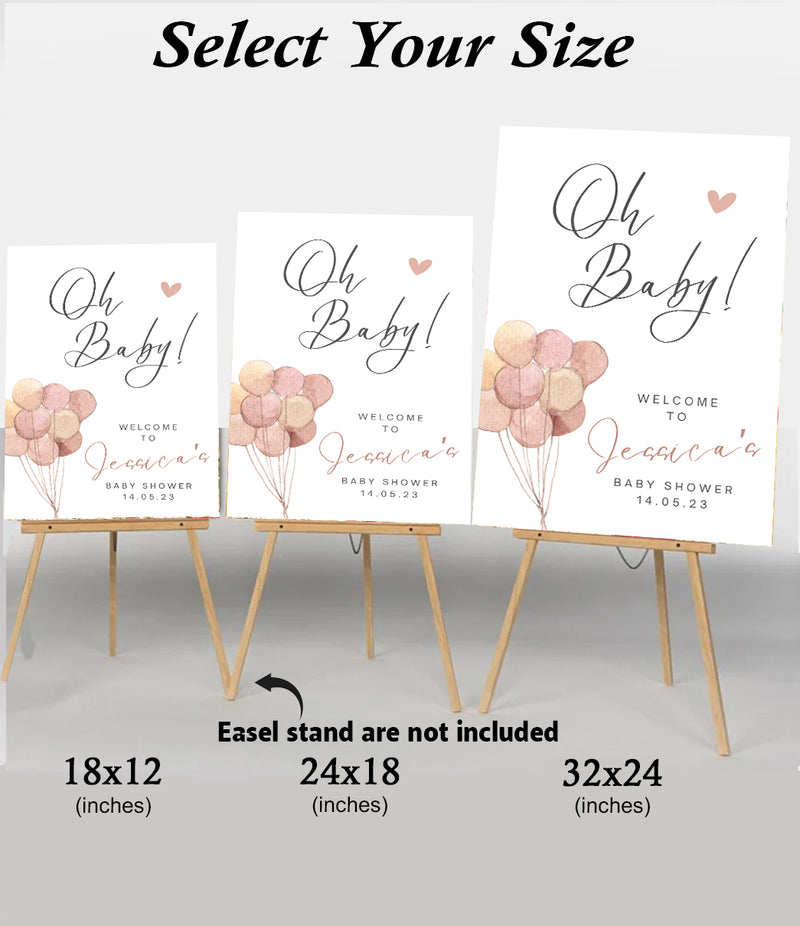 Baby Shower Welcome Board Sign for Decoration