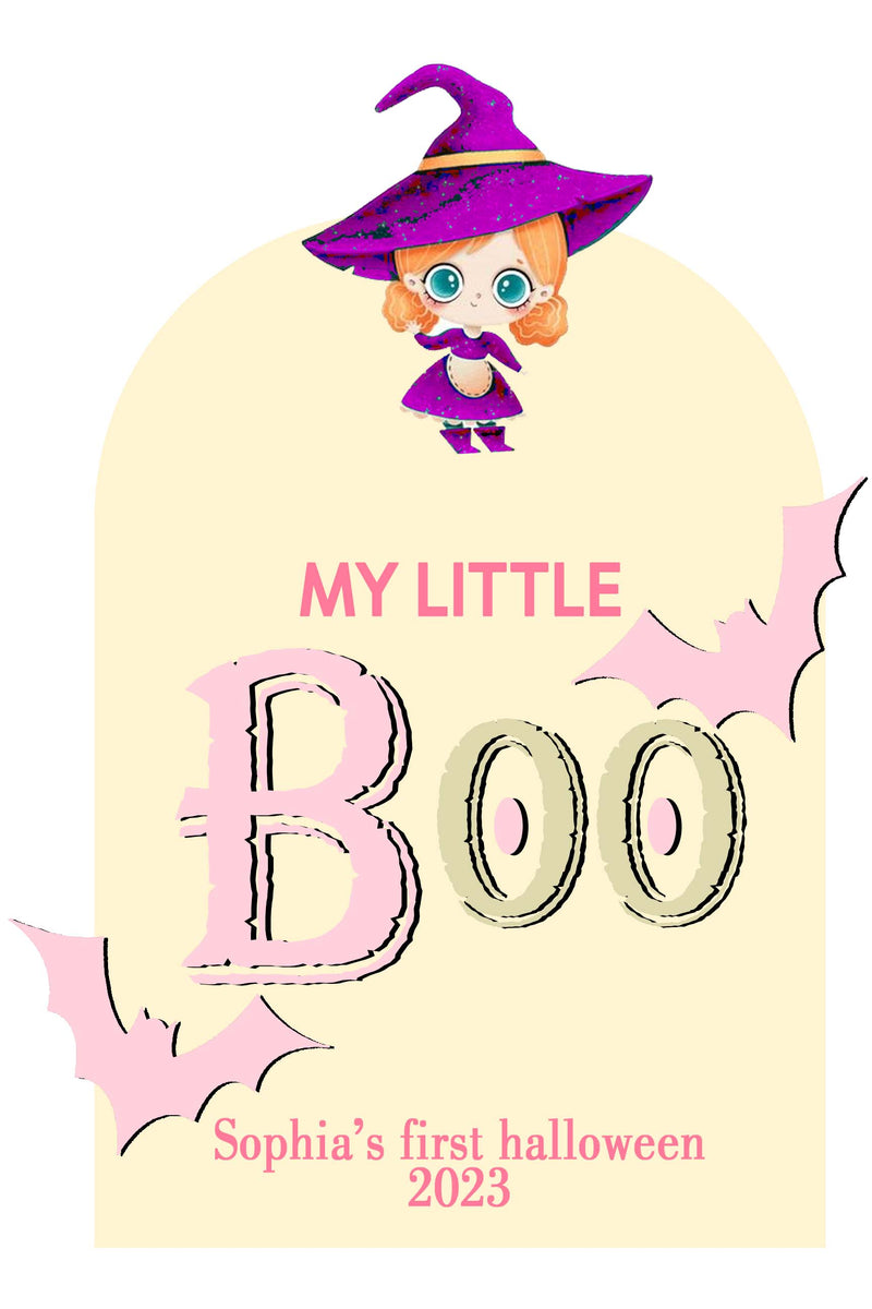 Personalize Baby First Halloween Board for Decoration