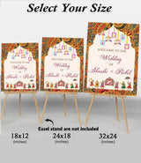 Indian Wedding Ceremony Welcome Board for Decoration