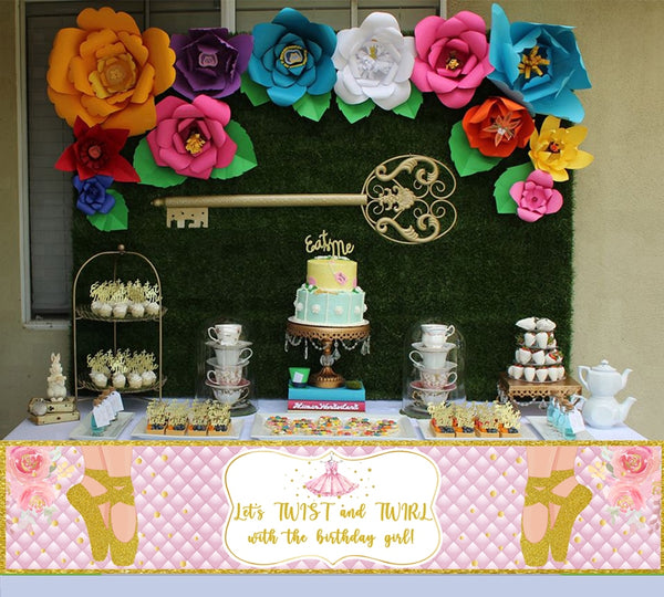 Ballerina Birthday Party Long Banner for Decoration