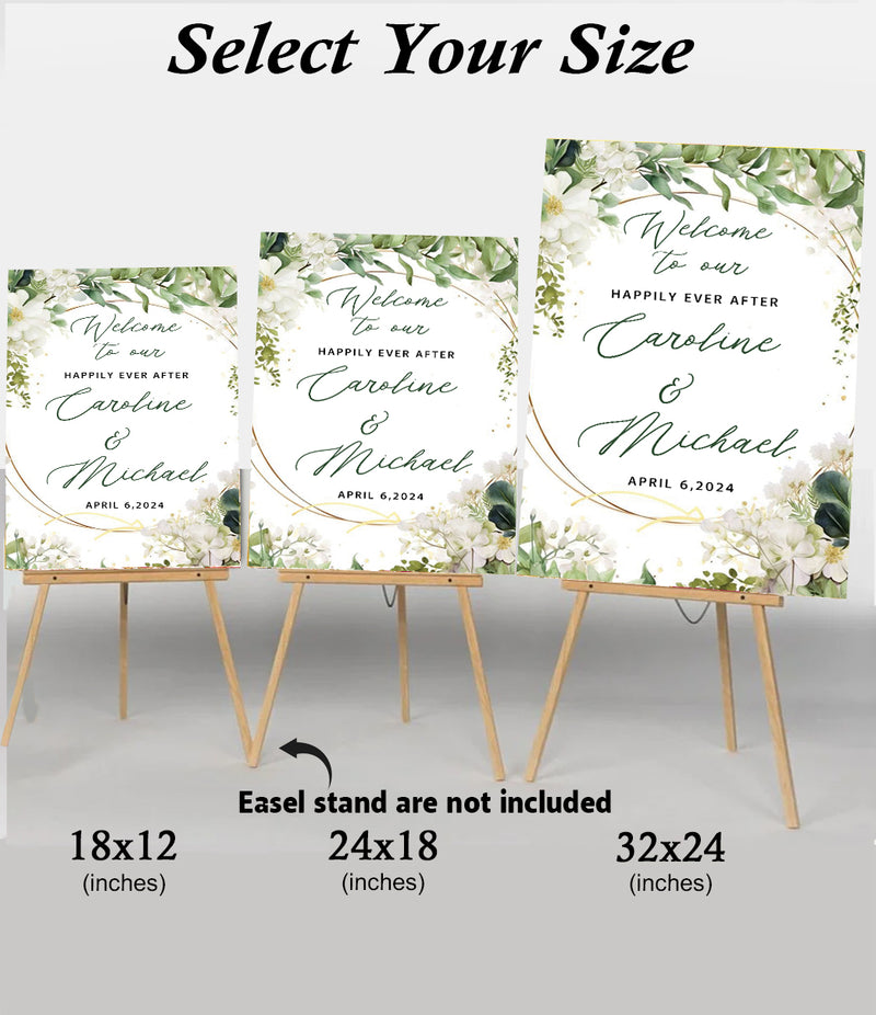 Wedding Welcome Sign Board for Decoration