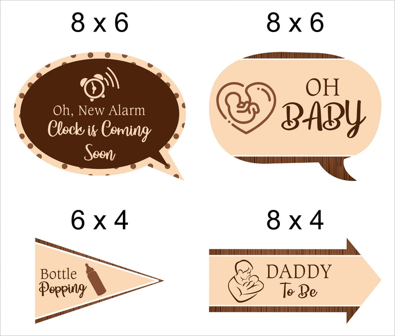 "Oh Baby" Baby Shower Theme Party Photo Props Kit