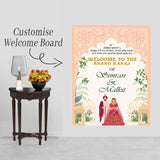 Indian Punjabi Wedding Anand Karaj Ceremony Welcome Board for Decoration