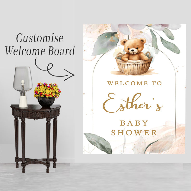 Baby Shower Welcome Board Sign for Decoration