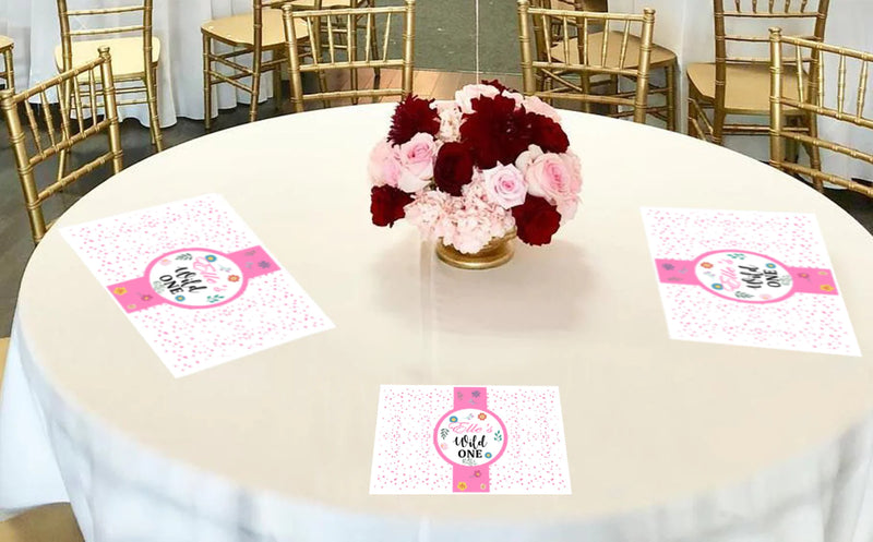 Wild One Theme Birthday Table Mats for Decoration