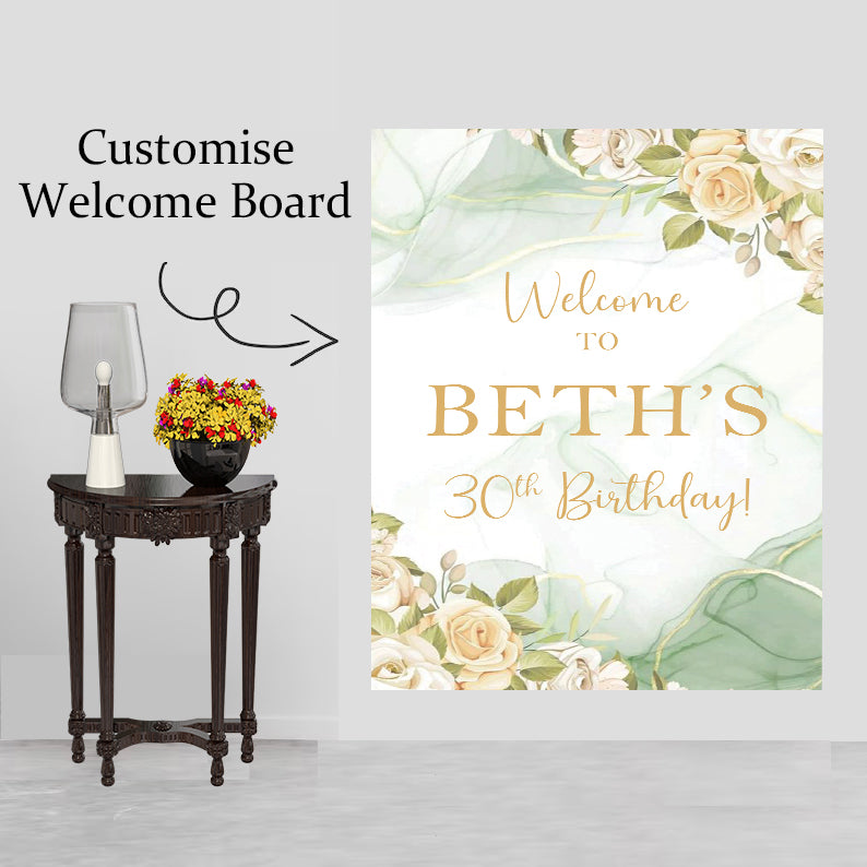 30th Theme Birthday Party Yard Sign/Welcome Board