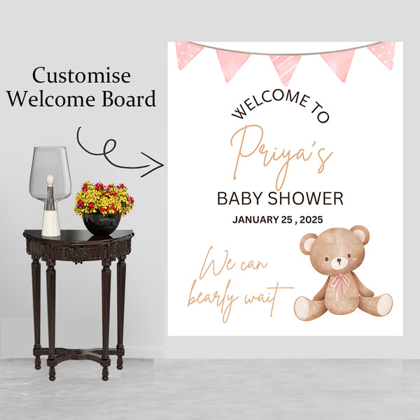 Baby Shower Welcome Board Sign for Decoration