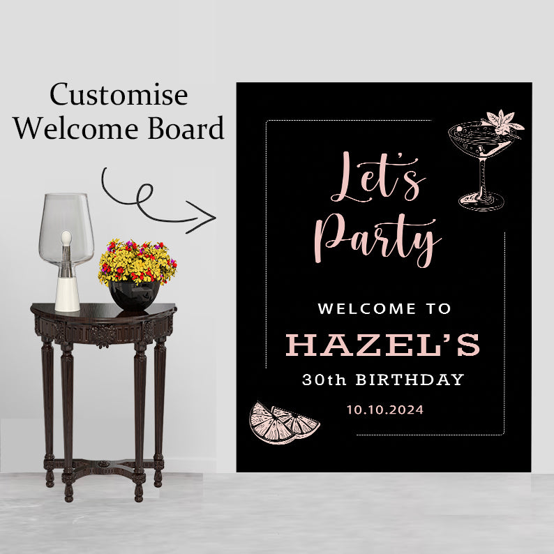 30th Theme Birthday Party Yard Sign/Welcome Board