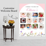 Wild Flower Theme Baby First Year Photo Sign Board