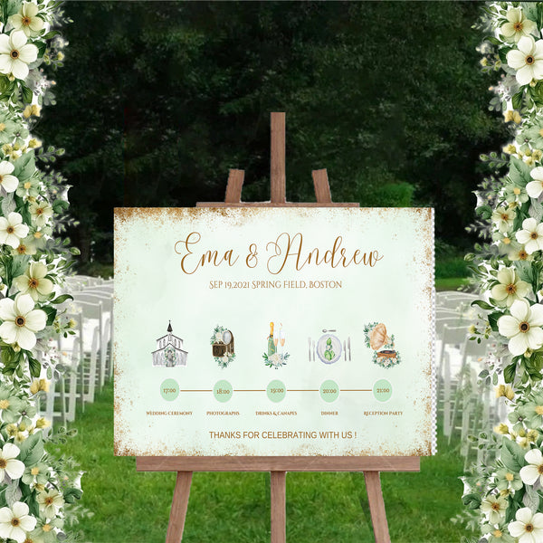 Wedding Ceremony Timeline Board