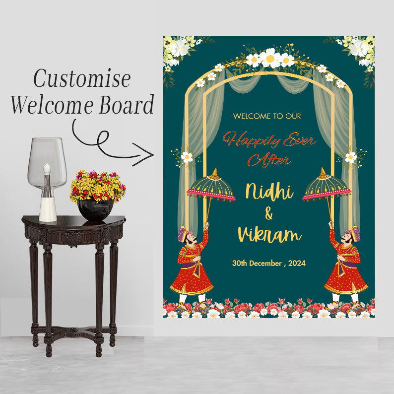 Indian Wedding Ceremony Welcome Board for Decoration