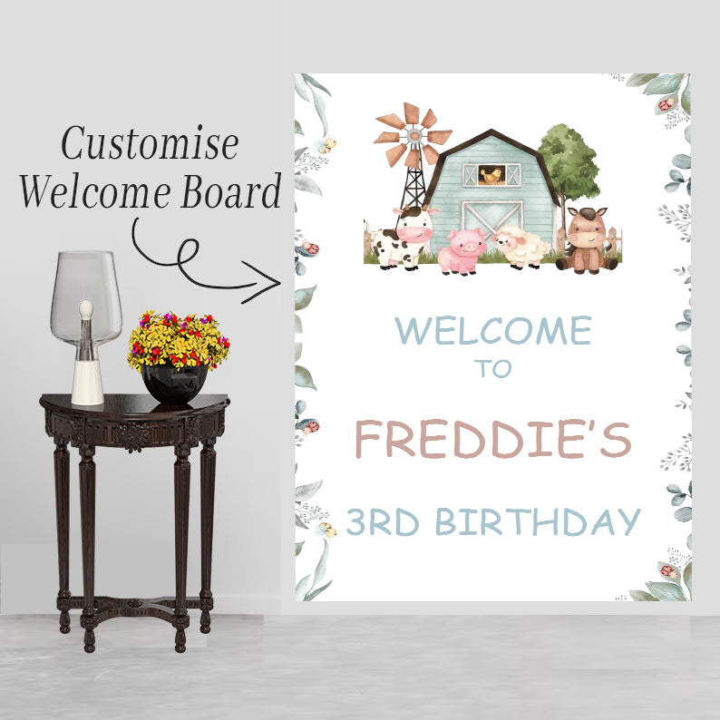 Farm Animal Theme Birthday Party Yard Sign/Welcome Board