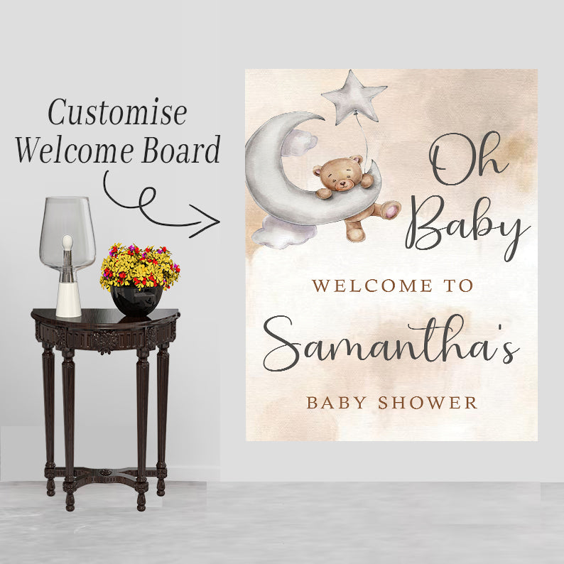 Baby Shower Welcome Board Sign for Decoration