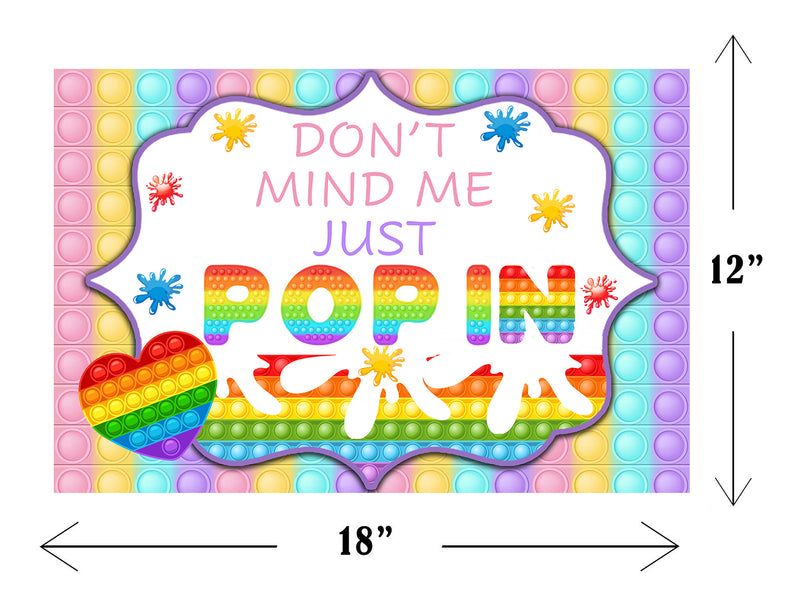 Pop It Theme Birthday Table Mats for Decoration