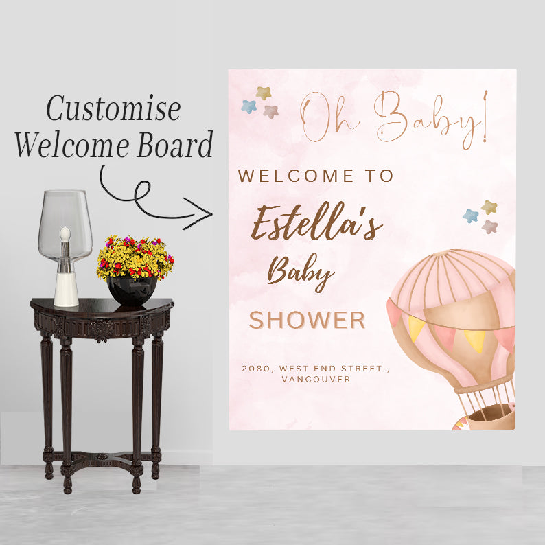 Baby Shower Welcome Board Sign for Decoration