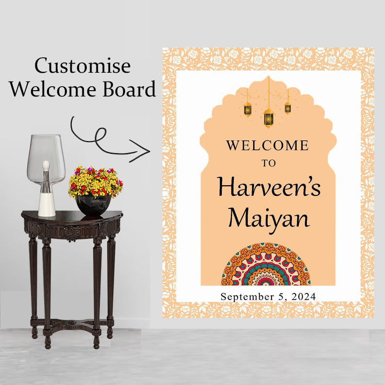 Maiyan Ceremony Welcome Board for Decoration