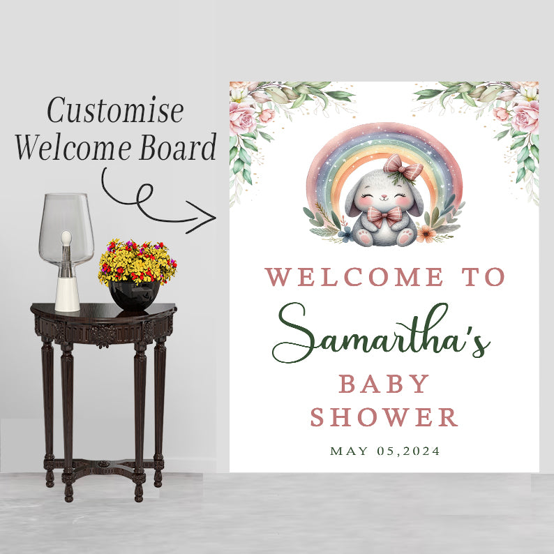 Baby Shower Welcome Board Sign for Decoration