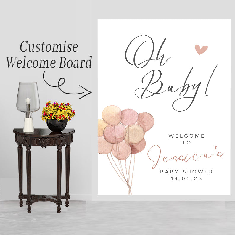 Baby Shower Welcome Board Sign for Decoration