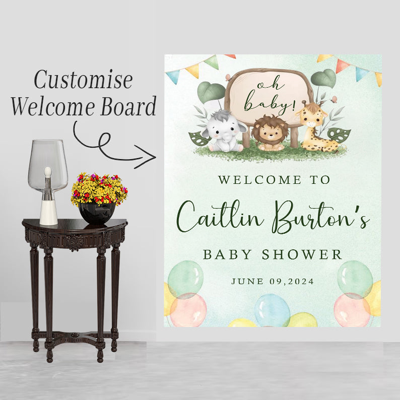 Baby Shower Welcome Board Sign for Decoration